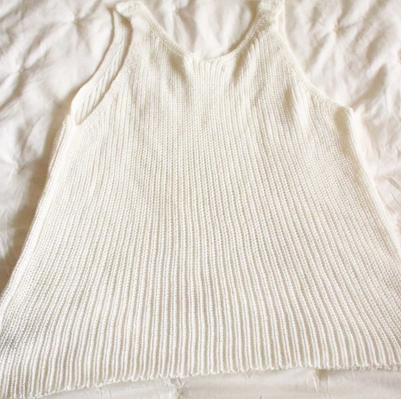 Vici White Knit Tank Top - Picture 3 of 5